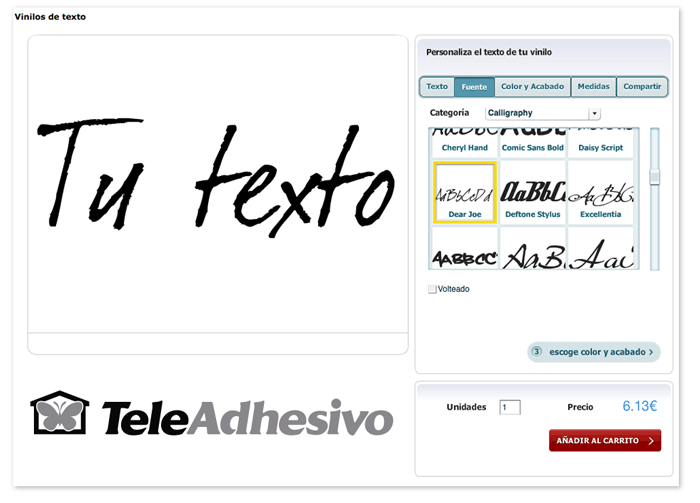 Tu texto en vinilo | TeleAdhesivo