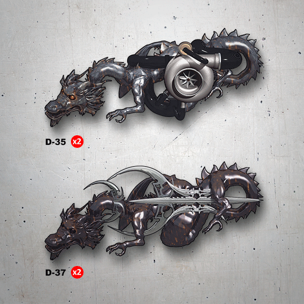Pegatinas: Robot Dragón