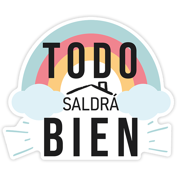 Vinilos Decorativos: Adhesivo Arcoíris Todo saldrá bien