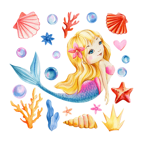 Vinilos Infantiles: Sirena Rubia