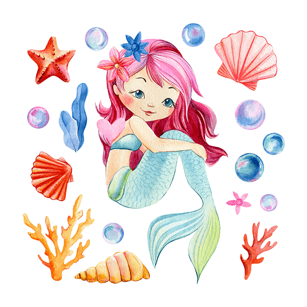 Vinilos Infantiles: Sirena Pelirroja