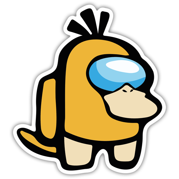 Pegatinas: Among Us Psyduck Pokemon