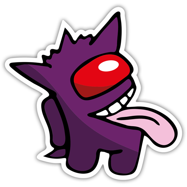 Pegatinas: Among Us Gengar Pokemon