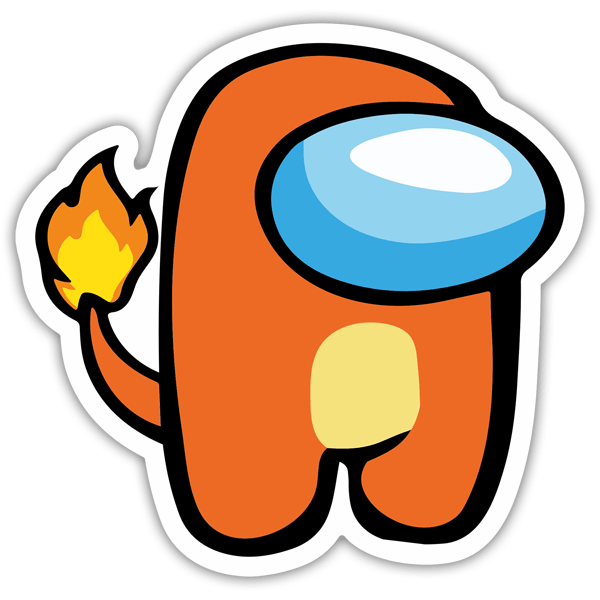 Pegatinas: Among Us Charmander Pokemon