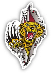 Pegatinas: Leopardo zarpazo