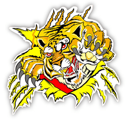 Pegatinas: Tigre ataque