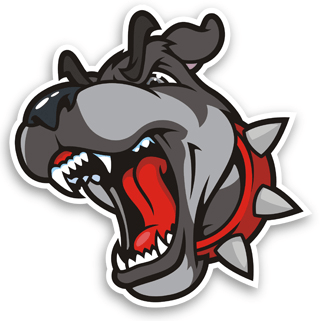 Pegatinas: Bull dog ladrando