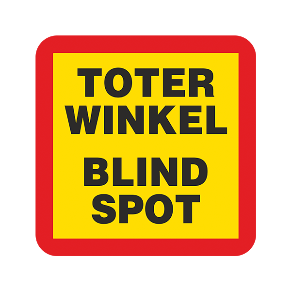 Pegatinas: Toter Winkel Blind Spot Alemán