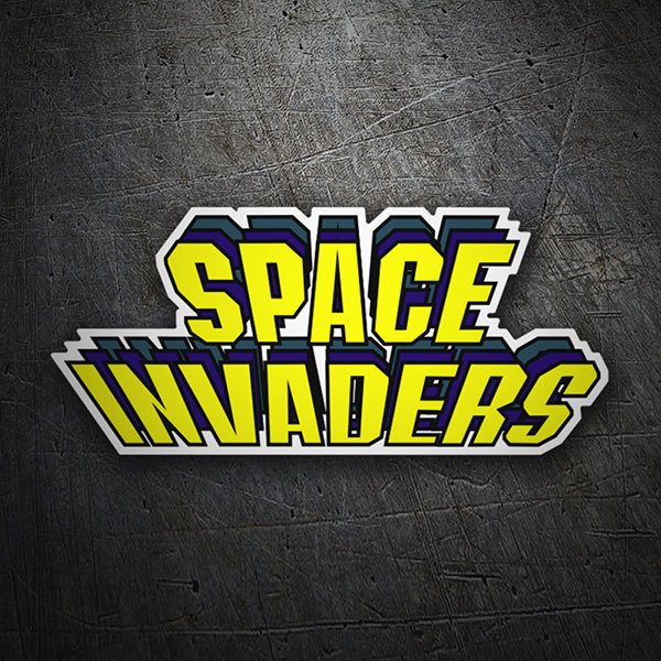 Pegatinas: Space Invaders Relieve