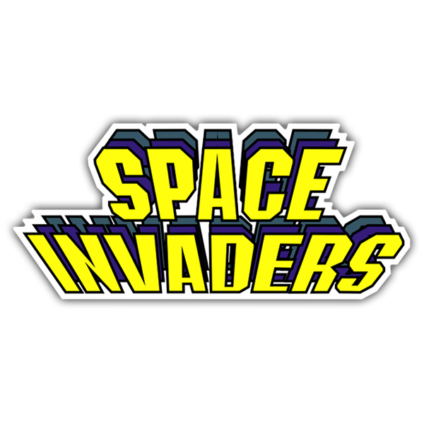 Pegatinas: Space Invaders Relieve