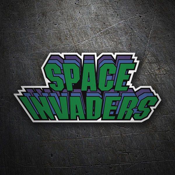 Pegatinas: Space Invaders Triple