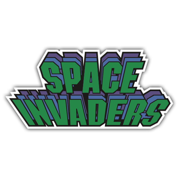 Pegatinas: Space Invaders Triple