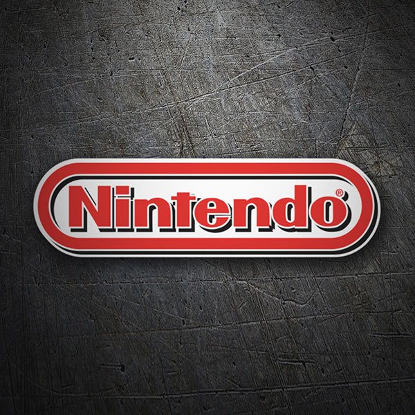 Abuelos visitantes puerta carrete Pegatina Nintendo Logo 3D | TeleAdhesivo.com