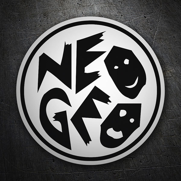 Pegatinas: Neo-Geo Faces Black and White