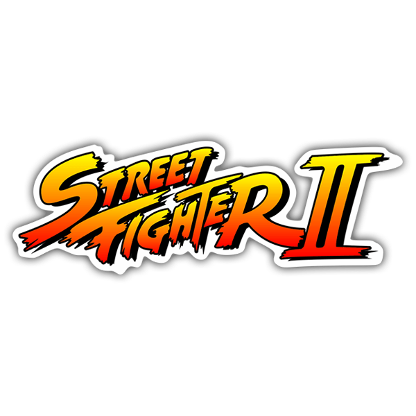 Pegatinas: Street Fighter II Logo Sombra