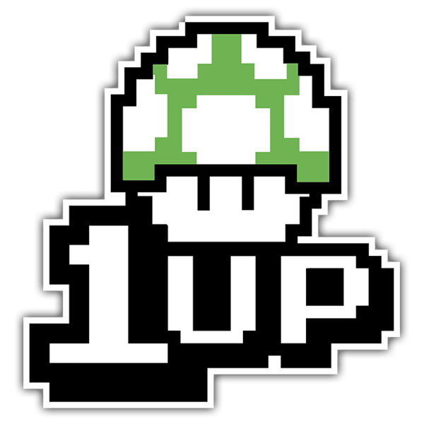 Pegatinas: Champiñón 1-UP