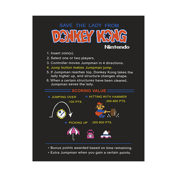 Pegatinas: Donkey Kong Instrucciones