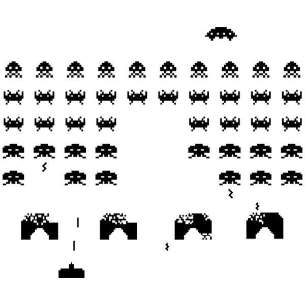 Pegatinas: Space Invaders