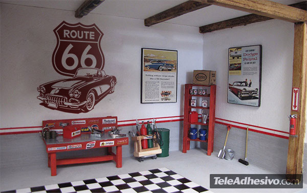 Vinilos Decorativos: Corvette Route 66