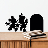 Vinilos Decorativos: Mickey y Minnie agujero rodapié 2