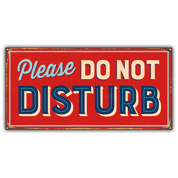 Vinilos Decorativos: Señal retro Please do not disturb