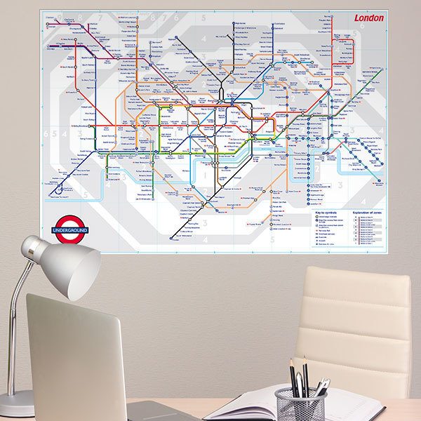 Vinilos Decorativos: Mapa del metro de Londres