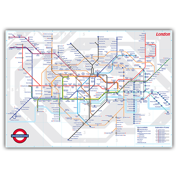 Vinilos Decorativos: Mapa del metro de Londres