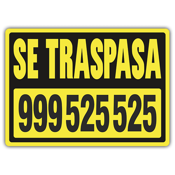 Vinilos Decorativos: Se Traspasa Amarillo