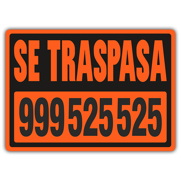 Vinilos Decorativos: Se Traspasa Naranja