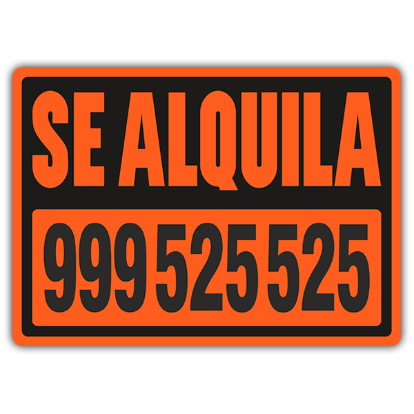 Vinilos Decorativos: Se Alquila Naranja