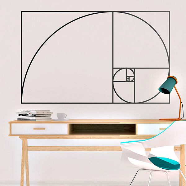 Vinilos Decorativos: Espiral de Fibonacci