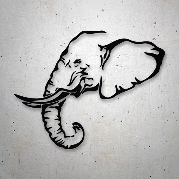 Pegatinas: Elefante de perfil