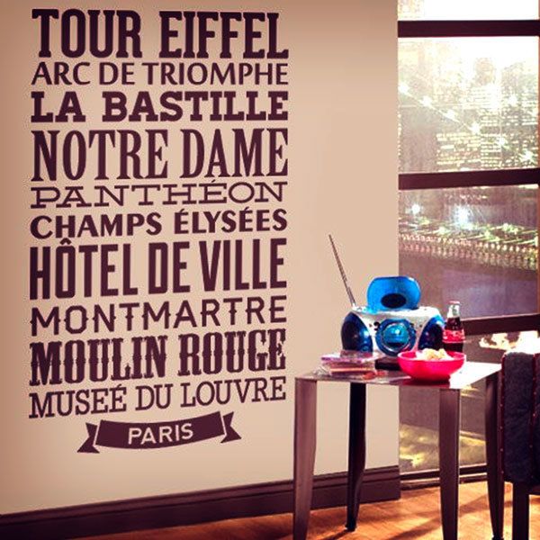 Vinilos Decorativos: Tipográfico París