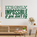 Vinilos Decorativos: Its only impossible if you dont try 3