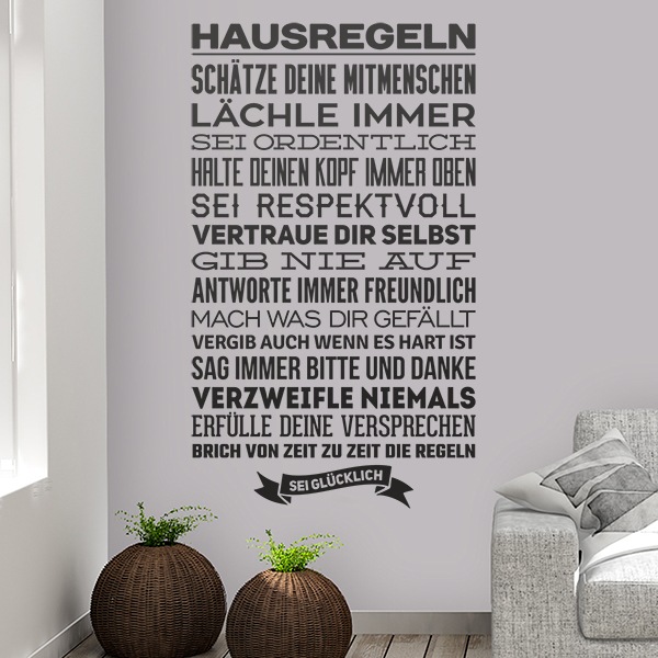 Vinilos Decorativos: Hausregeln