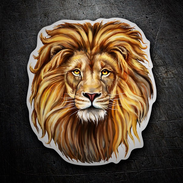 Pegatinas: Cabeza de un león