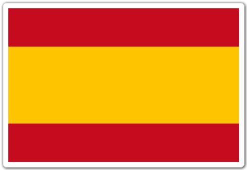 Pegatinas: Bandera España sin escudo