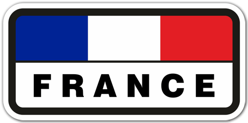 Pegatinas: Bandera de Francia horizontal