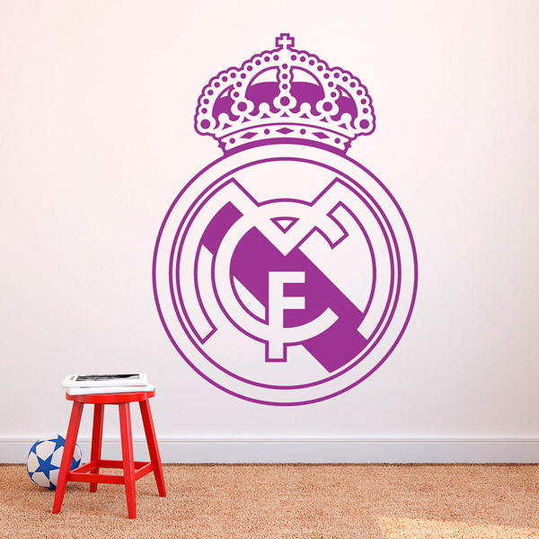 escudo real madrid - escudos de futbol en vinilo - Murales de pared