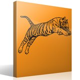 Vinilos Decorativos: Salto del tigre de Bengala 3