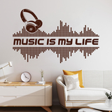 Vinilos Decorativos: Music is my life 3