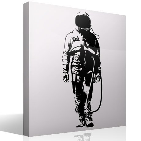 Vinilos Decorativos: Graffiti Astronauta de Banksy