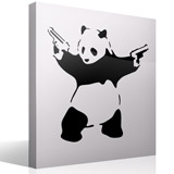 Vinilos Decorativos: Panda armado de Banksy 3