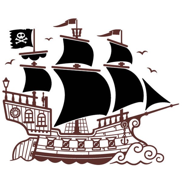 Vinilos Infantiles: Gran Barco Pirata
