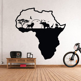 Vinilos Decorativos: Silueta África Skyline Animales 2