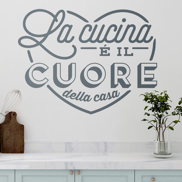 Vinilos Decorativos: La Cocina es el Corazón de la Casa en Italiano