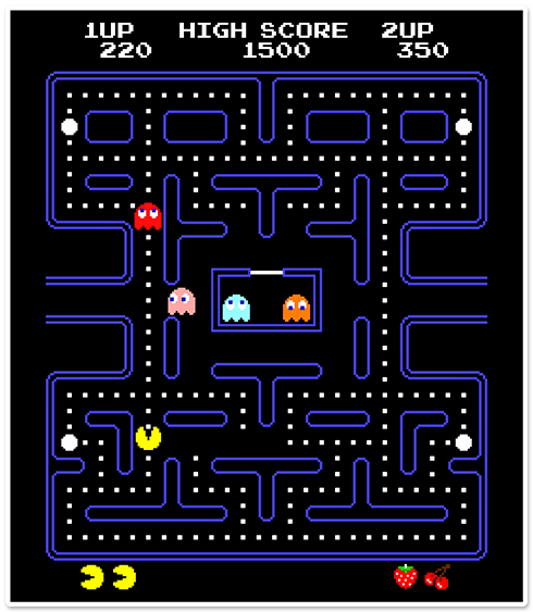 Vinilos Decorativos: Pac-Man Arcade Game Color