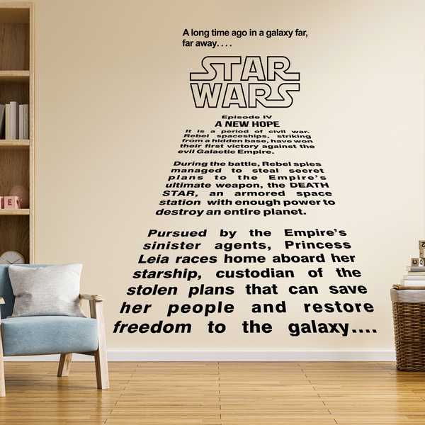 Vinilos Decorativos: Texto Intro Star Wars