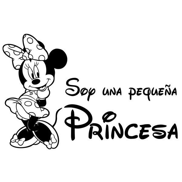 Vinilos Infantiles: Minnie Mouse, soy una pequeña princesa