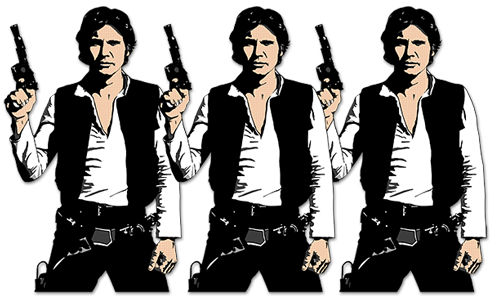 Vinilos Decorativos: Triple Han Solo